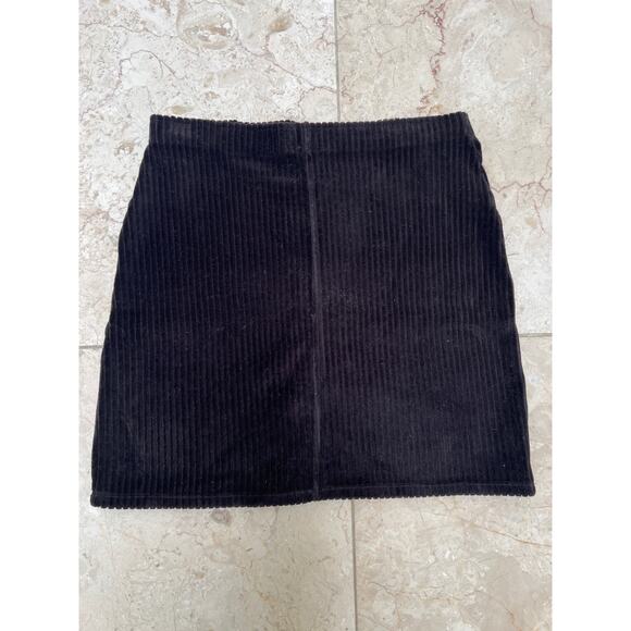 Hue Black Corduroy Mini Skirt - Picture 4 of 5